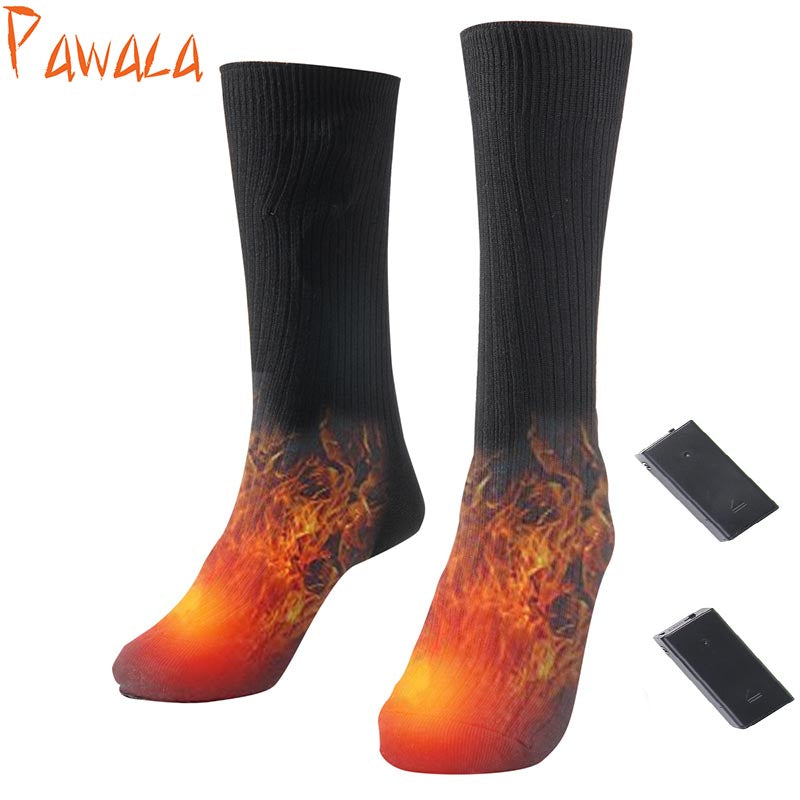 Thermal Cotton Heated Socks Sport Ski Socks Winter Foot Warmer Electric  Warming Sock Battery Power Men Women High Quality